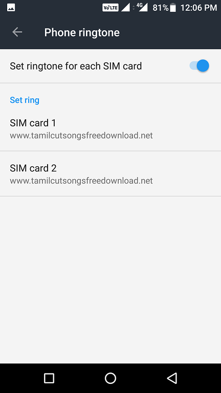 set ringtone on oneplus 3t and oneplus 3, set ringtone for each SIM card